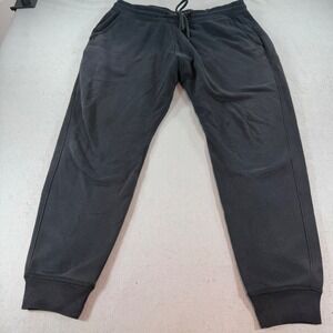 Hollister Black Fleece Joggers Mens XL Drawstring Sweatpants Logo